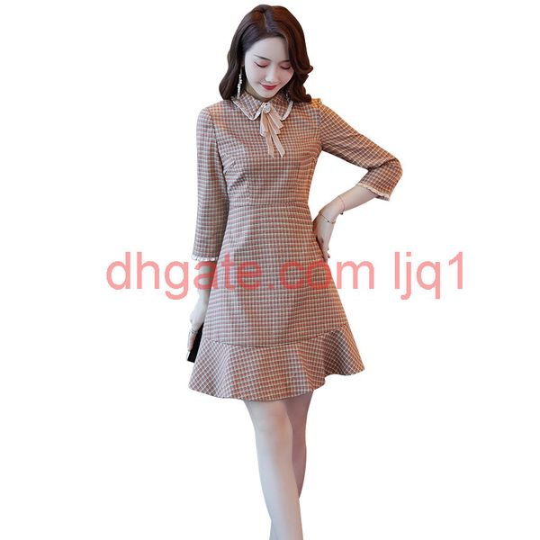 women dresses dress ladies formal occasion dress waist mermaid skirt spring and autumn models, Black;gray
women dresses dress ladies formal occasion dress waist mermaid skirt spring and autumn models, Black;gray