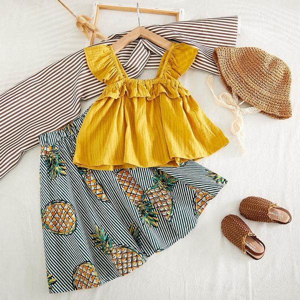 children clothes summer pineapple toddler girls clothes set skirt 2pcs tracksuit suit kids outfits for baby girls 2 7 8 year t200707, White
children clothes summer pineapple toddler girls clothes set skirt 2pcs tracksuit suit kids outfits for baby girls 2 7 8 year t200707, White