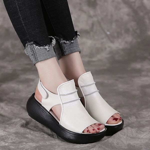 oukahui summer thick bottom high flat platform for genuine cow leather fashion wedges peep toe women sandals y200405, Black
oukahui summer thick bottom high flat platform for genuine cow leather fashion wedges peep toe women sandals y200405, Black