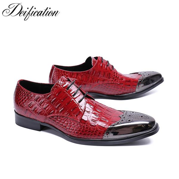 red square toe men dress shoes genuine leather crocodile print lace up men wedding shoes brogue party zapatos de hombre, Black
red square toe men dress shoes genuine leather crocodile print lace up men wedding shoes brogue party zapatos de hombre, Black