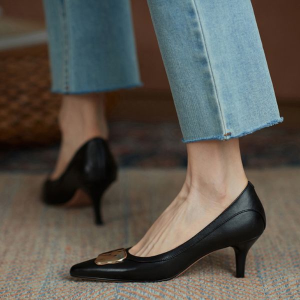 2020 6.5cm daily woman mark genuine leather of women high-heeled shoes shllow casual brand bombs offfice 31ql, Black
2020 6.5cm daily woman mark genuine leather of women high-heeled shoes shllow casual brand bombs offfice 31ql, Black