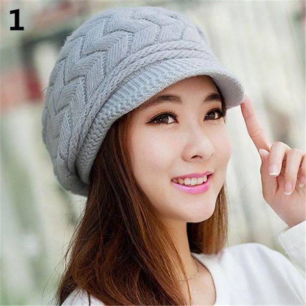 berets women's winter solid color warm knitted baggy beret beanie hat slouch ski cap, Blue;gray
berets women's winter solid color warm knitted baggy beret beanie hat slouch ski cap, Blue;gray