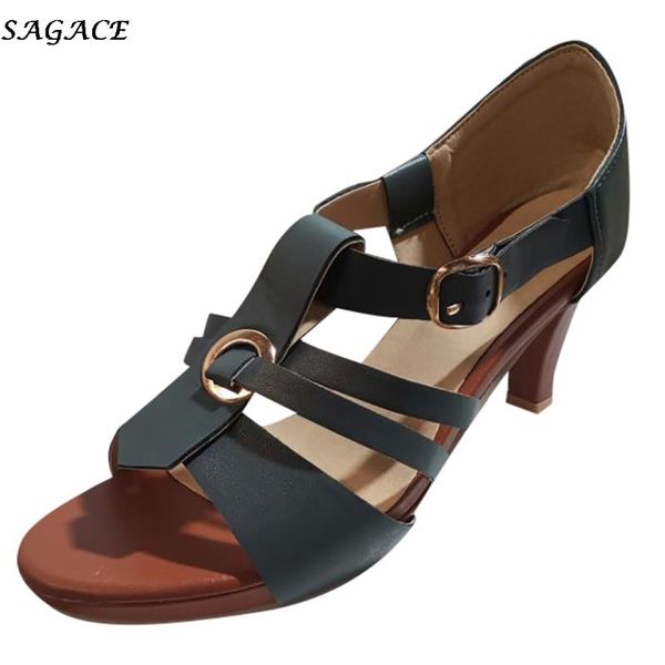 sagace women summer sandals high heel shoes woman belt buckle solid ankle strap roman sandals pointed toe fish mouth sandalias #, Black
sagace women summer sandals high heel shoes woman belt buckle solid ankle strap roman sandals pointed toe fish mouth sandalias #, Black