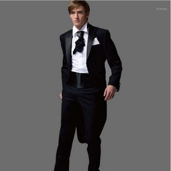 new black tailcoat wedding tuxedos mens suit for wedding men prom formal wear (jacket+pants)1, White;black
new black tailcoat wedding tuxedos mens suit for wedding men prom formal wear (jacket+pants)1, White;black