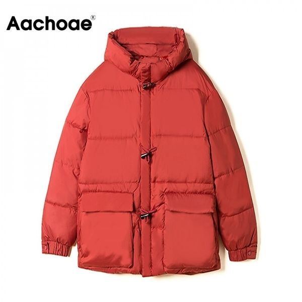 aachoae long sleeve solid casual woman parkas thicken warm hooded coat winter autumn zipper pocket loose coats femme veste 201125, Black
aachoae long sleeve solid casual woman parkas thicken warm hooded coat winter autumn zipper pocket loose coats femme veste 201125, Black