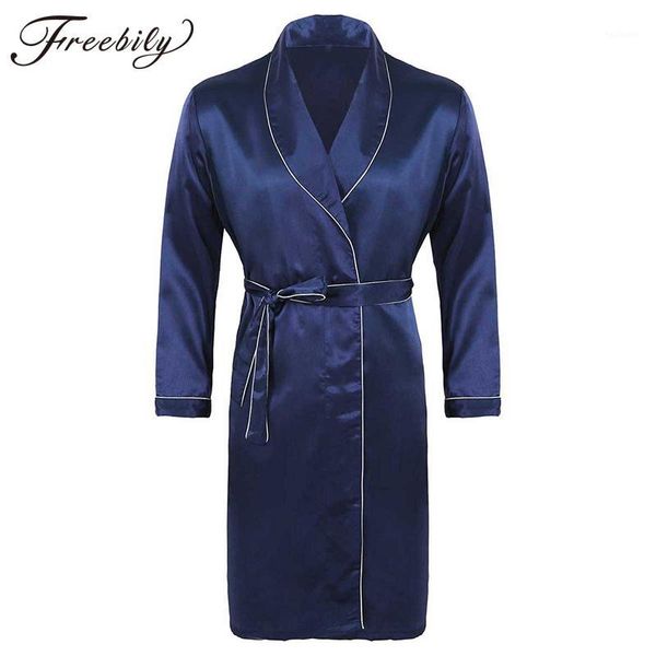 men silk long-sleeved bathrobe plus size 3xl kimono home bath gown male solid color robes v-neck satin sleepwear nightgown1, Black;brown
men silk long-sleeved bathrobe plus size 3xl kimono home bath gown male solid color robes v-neck satin sleepwear nightgown1, Black;brown