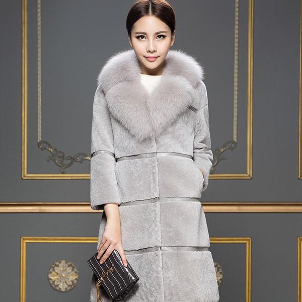 women's fur & faux winter thick warm furry collar sheep shearing jacket women korean plus size loose long coat female overcoat, Black
women's fur & faux winter thick warm furry collar sheep shearing jacket women korean plus size loose long coat female overcoat, Black