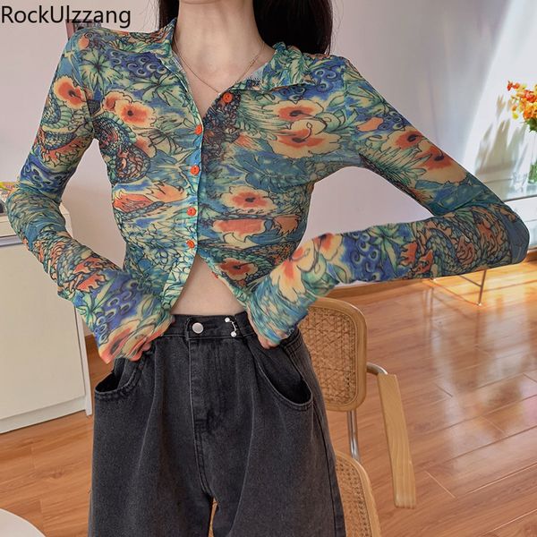 women slim short long sleeve dragon flower graffiti printed button blouse korean autumn crop bandage harajuku tee shirt 201126, White
women slim short long sleeve dragon flower graffiti printed button blouse korean autumn crop bandage harajuku tee shirt 201126, White