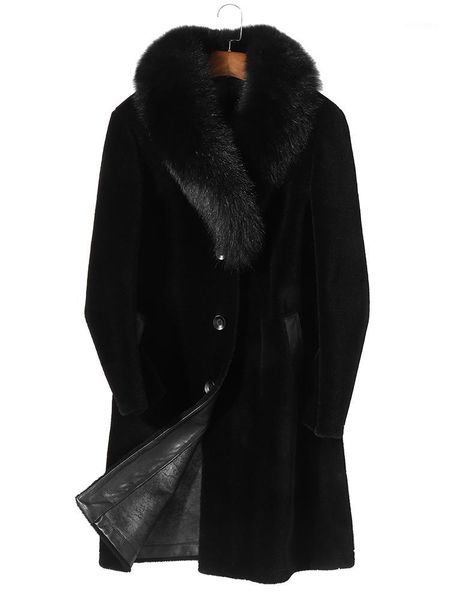 real sheep shearling fur coat winter jacket men fur collar 100% wool coats streetwear leather jackets men veste homme my15841, Black
real sheep shearling fur coat winter jacket men fur collar 100% wool coats streetwear leather jackets men veste homme my15841, Black