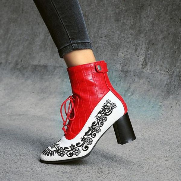 boots pxelena ethnic flower embroider ankle women chunky thick high heels western rome punk gothic rock street shoes 2021 winter, Black
boots pxelena ethnic flower embroider ankle women chunky thick high heels western rome punk gothic rock street shoes 2021 winter, Black