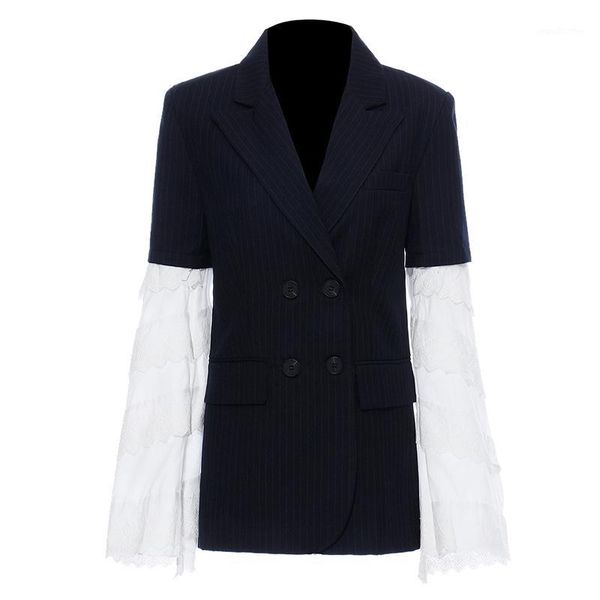 women's suits & blazers women blue lace split joint striped blazer lapel long sleeve loose fit jacket fashion tide spring autumn 451, White;black
women's suits & blazers women blue lace split joint striped blazer lapel long sleeve loose fit jacket fashion tide spring autumn 451, White;black