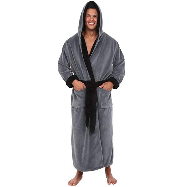 fashion casual mens bathrobes flannel robe hooded long sleeve couple men woman robe plush shawl kimono warm male bathrobe coat, Black;brown
fashion casual mens bathrobes flannel robe hooded long sleeve couple men woman robe plush shawl kimono warm male bathrobe coat, Black;brown
