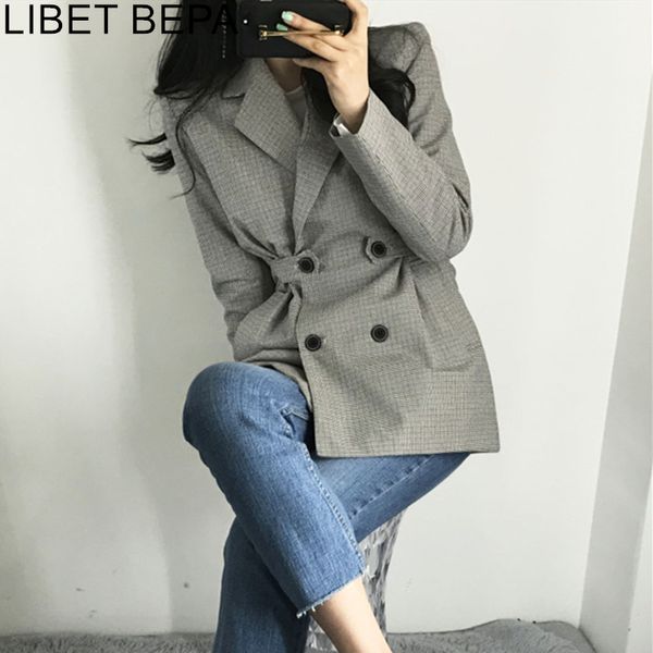 2019 autumn winter fashion blazer jacket women suit plaid long sleeve slit elegant double breasted outerwear female ladies jk152 c1008, White;black
2019 autumn winter fashion blazer jacket women suit plaid long sleeve slit elegant double breasted outerwear female ladies jk152 c1008, White;black