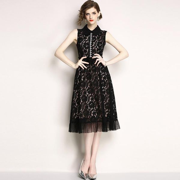 elegant black lace crochet slim sleeveless medium long dress women summer hollow out work wear beading casual office dresses1, Black;gray
elegant black lace crochet slim sleeveless medium long dress women summer hollow out work wear beading casual office dresses1, Black;gray