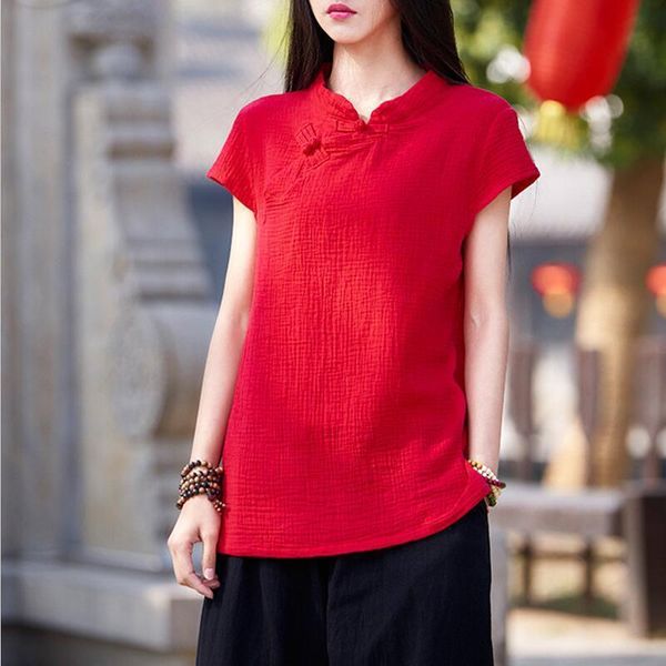 plus size women blouse 2021 chinese style vintage cotton linen blouses elegant big size s 6xl casual basic blusa feminina, White
plus size women blouse 2021 chinese style vintage cotton linen blouses elegant big size s 6xl casual basic blusa feminina, White