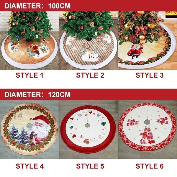carpet 100/120cm snowflake tree skirt new year christmas decorations for home q6lk