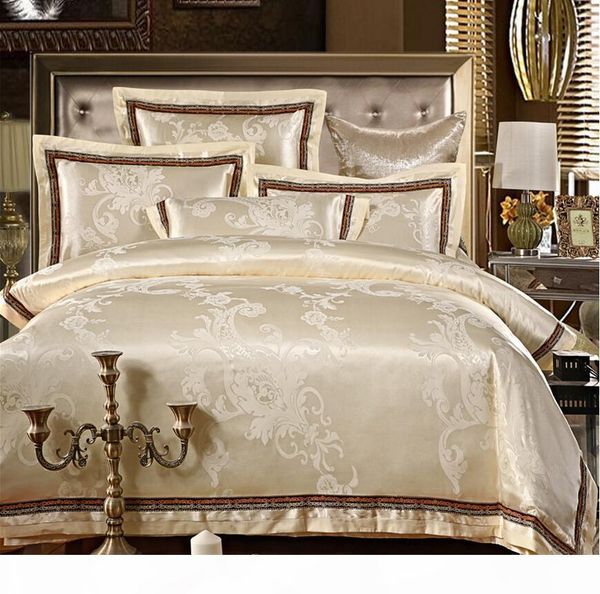 jacquard silk bedding set luxury 4pcs embroidered satin doona duvet cover king size bed linen bedclothes cotton
jacquard silk bedding set luxury 4pcs embroidered satin doona duvet cover king size bed linen bedclothes cotton