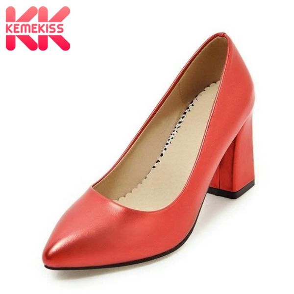 kemekiss women pumps shoes fashion solid color slip on shoes women designer square heels pointed toe office footwear size 32-43, Black
kemekiss women pumps shoes fashion solid color slip on shoes women designer square heels pointed toe office footwear size 32-43, Black