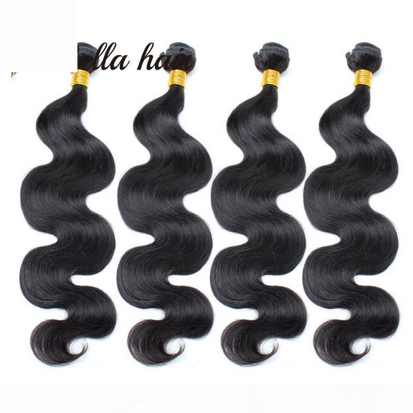 bella hair 100% unprocessed brazilian human hair extension natural color hair weave 4 bundles 9a wavy body wave ing, Black 
bella hair 100% unprocessed brazilian human hair extension natural color hair weave 4 bundles 9a wavy body wave ing, Black