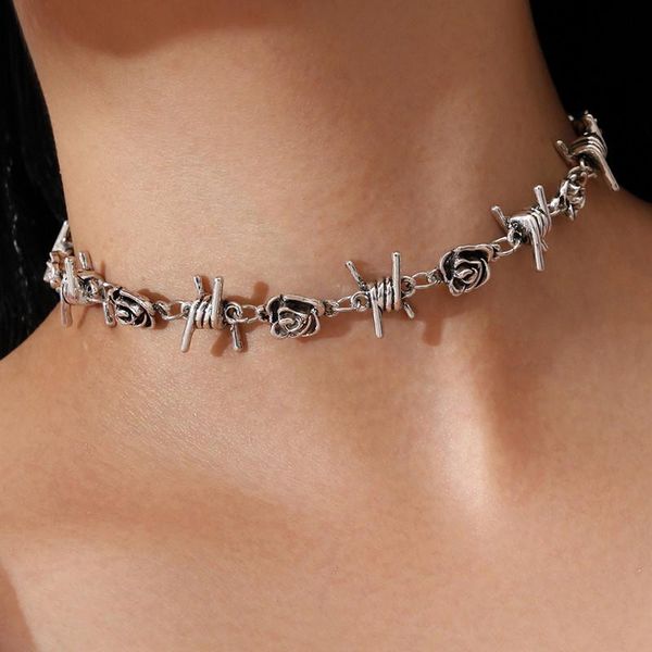 chokers cerative thorns rose choker necklace for women fashion vintage belly black charm flower clavicle chain jewlery gifts, Golden;silver
chokers cerative thorns rose choker necklace for women fashion vintage belly black charm flower clavicle chain jewlery gifts, Golden;silver