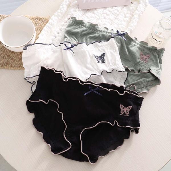 cute butterfly panties female japanese threaded vertical strip cotton girl student underwear, Black;pink
cute butterfly panties female japanese threaded vertical strip cotton girl student underwear, Black;pink