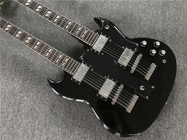 factory custom double neck wine black electric guitar with 6+12 strings,chrome hardware,black pickguard,offer customized
factory custom double neck wine black electric guitar with 6+12 strings,chrome hardware,black pickguard,offer customized