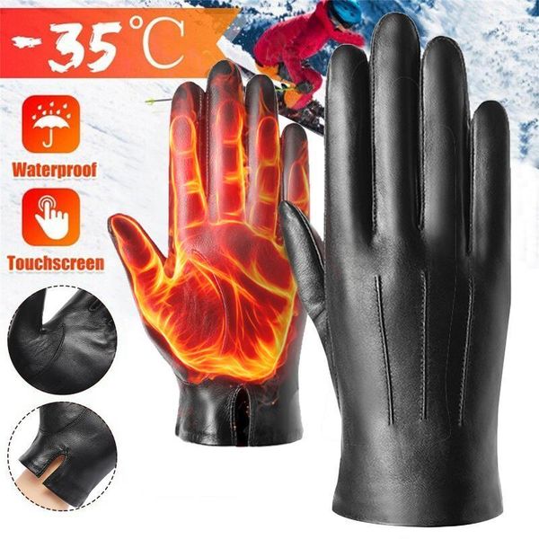 ski gloves 2021 winter men women black pu leather cashmere warm driving mittens touch screen waterproof tactical1
ski gloves 2021 winter men women black pu leather cashmere warm driving mittens touch screen waterproof tactical1