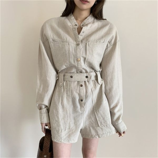 2021 new casual all-match white stand-up collar single-breasted lace-up waist thinner long-sleeved tooling jumpsuit women nbxk, Black;white
2021 new casual all-match white stand-up collar single-breasted lace-up waist thinner long-sleeved tooling jumpsuit women nbxk, Black;white