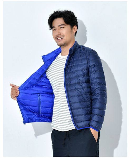 2021 new men's ultra light down jacket men autumn winter double side feather reversible lightweight warm parka 0saq, Black
2021 new men's ultra light down jacket men autumn winter double side feather reversible lightweight warm parka 0saq, Black