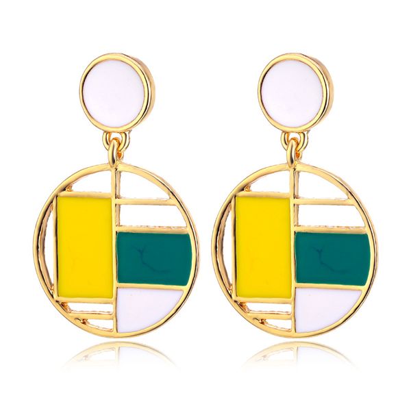 european and american fashion earrings fashion combination circle inlaid earrings irregular alloy oil drop simple earrings, Golden
european and american fashion earrings fashion combination circle inlaid earrings irregular alloy oil drop simple earrings, Golden