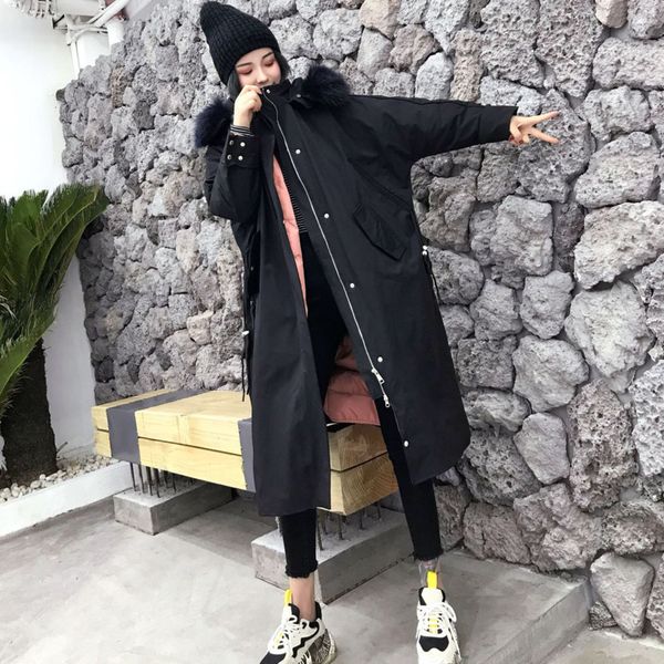 the women thin ladies winter jacket big female raccoon skin collar white goose down 37vx, Black
the women thin ladies winter jacket big female raccoon skin collar white goose down 37vx, Black