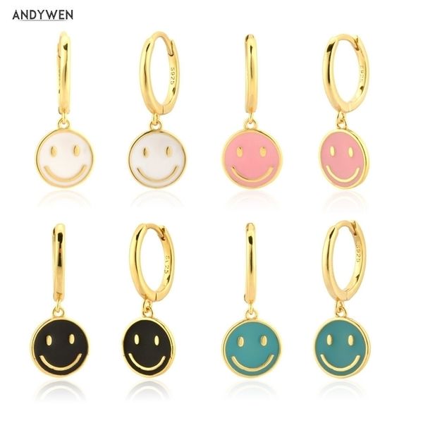 andywen 925 sterling silver gold white pink enamel smile drop earring black clips pendiente spring summer jewelry for women gift 220210, Golden
andywen 925 sterling silver gold white pink enamel smile drop earring black clips pendiente spring summer jewelry for women gift 220210, Golden