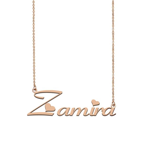Zamira Name Necklace Custom Nameplate Pendant for Women Girls Birthday Gift Kids Best Friends Jewelry 18k Gold Plated Stainless Steel, Silver
Zamira Name Necklace Custom Nameplate Pendant for Women Girls Birthday Gift Kids Best Friends Jewelry 18k Gold Plated Stainless Steel, Silver