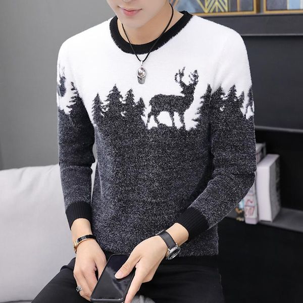 men's sweaters 2021 sweater mens clothing fall winter long sleeve plus size knitted clothes korean style slim fashion man, White;black
men's sweaters 2021 sweater mens clothing fall winter long sleeve plus size knitted clothes korean style slim fashion man, White;black