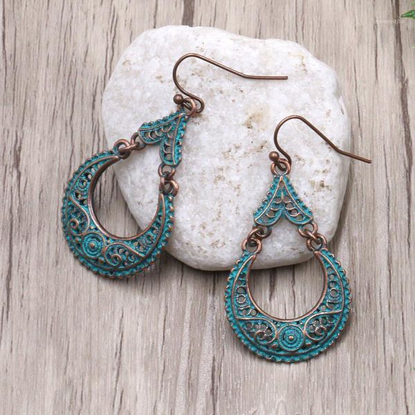 verdigris patina green open chain water drop earring bohemian ethnic waterdrop hook earring women jewelry1, Silver
verdigris patina green open chain water drop earring bohemian ethnic waterdrop hook earring women jewelry1, Silver