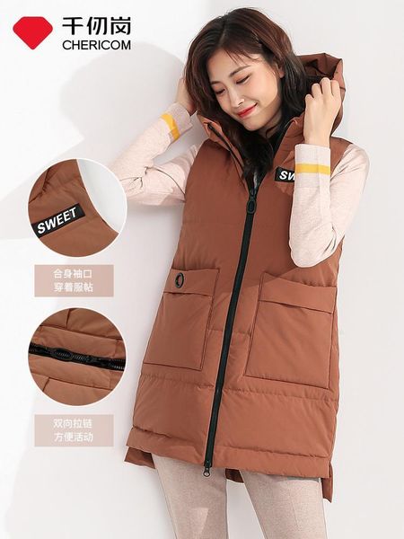 women's down & parkas chericom autumn and winter jacket women's vest mid-length hooded labeling fashion outer vest1, Black
women's down & parkas chericom autumn and winter jacket women's vest mid-length hooded labeling fashion outer vest1, Black