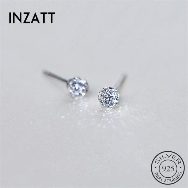 inzaminimalist geometric 5mm ball full zircon stud earrings real 925 sterling silver fashion jewelry trendy gift for women, Golden;silver
inzaminimalist geometric 5mm ball full zircon stud earrings real 925 sterling silver fashion jewelry trendy gift for women, Golden;silver