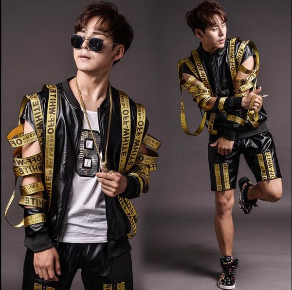 men's fur & faux personalized mens leather jacket hollow letter pu coat men motorcycle jackets stage dance rock short pant vest, Black
men's fur & faux personalized mens leather jacket hollow letter pu coat men motorcycle jackets stage dance rock short pant vest, Black
