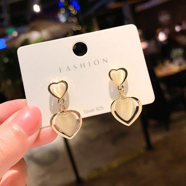 south korea internet cold style student new earrings 925 silver needle love opal exquisite and versatile ear studs, Golden
south korea internet cold style student new earrings 925 silver needle love opal exquisite and versatile ear studs, Golden