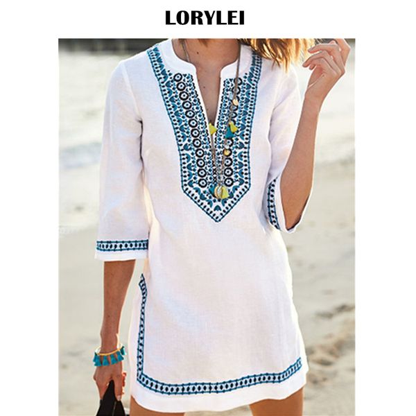 2020 boho summer beach dress women beachwear cotton tunic plus size clothing loose woman clothes club party dress y200708, Black;gray
2020 boho summer beach dress women beachwear cotton tunic plus size clothing loose woman clothes club party dress y200708, Black;gray