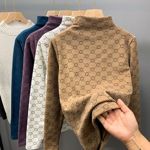 2021 thick half-turtleneck woman's deep winter shirt big foreign atmosphere joker red print thin sleeve mbfs, Black;brown
2021 thick half-turtleneck woman's deep winter shirt big foreign atmosphere joker red print thin sleeve mbfs, Black;brown
