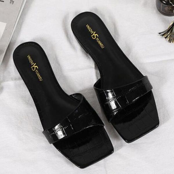 slippers summer square head women fashion sandals outdoor flat beach shoes cozy casual open toe ladies size 41 zy578, Black
slippers summer square head women fashion sandals outdoor flat beach shoes cozy casual open toe ladies size 41 zy578, Black