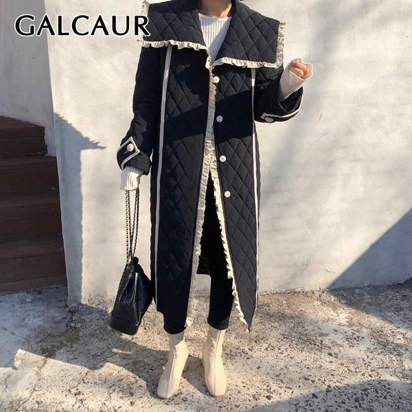 galcaur patchwork hit color parkas for women lapel long sleeve loose oversized high street thick winter coats female 2020 style, Black
galcaur patchwork hit color parkas for women lapel long sleeve loose oversized high street thick winter coats female 2020 style, Black