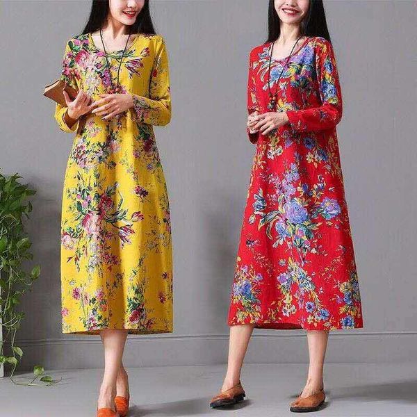 casual dresses women's cotton-containing mid-length printed dress plus size skirt woman vestido de mujer femme robe, Black;gray
casual dresses women's cotton-containing mid-length printed dress plus size skirt woman vestido de mujer femme robe, Black;gray