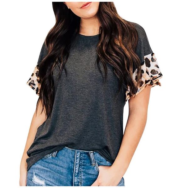 2021 summer casual stylish women casual leopard print short sleeve shirts o-neck fashion#g3, White
2021 summer casual stylish women casual leopard print short sleeve shirts o-neck fashion#g3, White