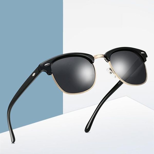 sunglasses luxury square polarized women vintage half frame sun glasses male female mirror fashion brand masculina, White;black
sunglasses luxury square polarized women vintage half frame sun glasses male female mirror fashion brand masculina, White;black