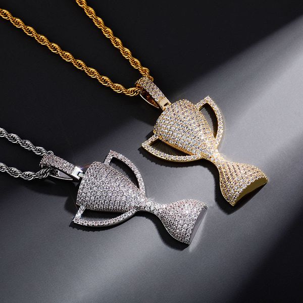 trendy men women necklace gold plated bling cz cup pendant necklace with 24inch rope chain nice gift, Silver
trendy men women necklace gold plated bling cz cup pendant necklace with 24inch rope chain nice gift, Silver