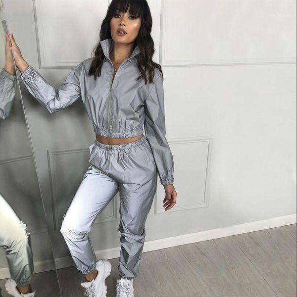 women's tracksuits women windbreak set hip hop reflective two piece casual night run jackets light clothes matching pant suit coat trac, Gray
women's tracksuits women windbreak set hip hop reflective two piece casual night run jackets light clothes matching pant suit coat trac, Gray