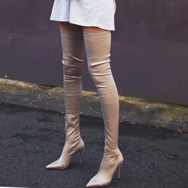women's over the knee boots new pointed thin high heels autumn winter plush high heeled elastic boots sock, Black
women's over the knee boots new pointed thin high heels autumn winter plush high heeled elastic boots sock, Black