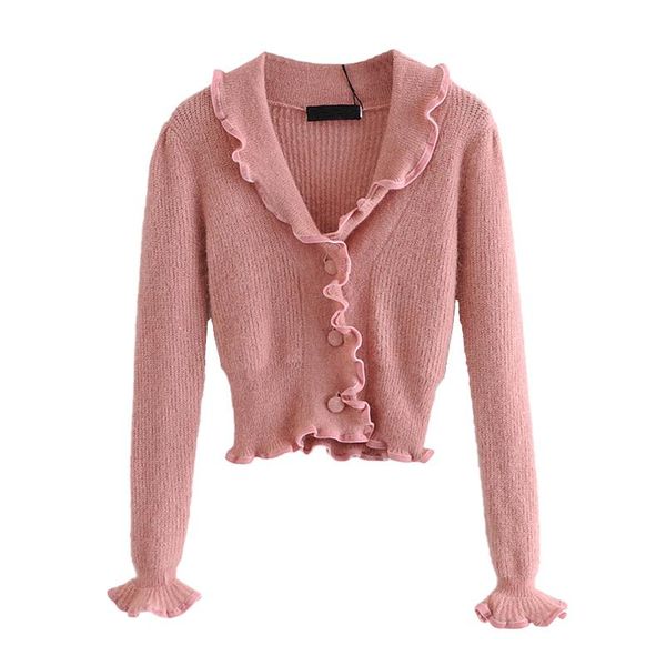women's knits & tees malina sweet turn down collar sweaters women fashion buttons ruffles sweater elegant pink short female ladies, White
women's knits & tees malina sweet turn down collar sweaters women fashion buttons ruffles sweater elegant pink short female ladies, White